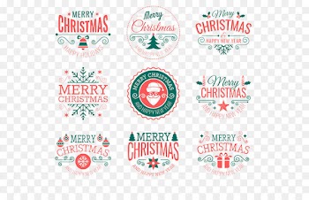 Santa Claus Christmas decoration Badge Clip art - Christmas wine label sticker plane 