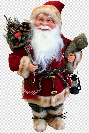 Santa Claus Christmas decoration Christmas ornament Father Christmas, Santa Claus doll transparent background PNG clipart