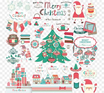 Santa Claus Christmas decoration Gift - Playful Christmas design element vector material 