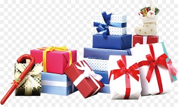 Santa Claus Christmas Eve Gift Christmas tree - Valentines Day gift boxes stacked color 