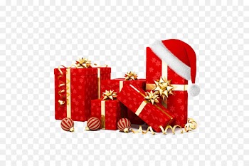 Santa Claus Christmas gift Christmas gift Christmas ornament - Red gift box material 