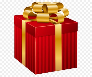 Santa Claus Christmas gift Paper Clip art - Red Striped Gift Box PNG Clip Art Image 