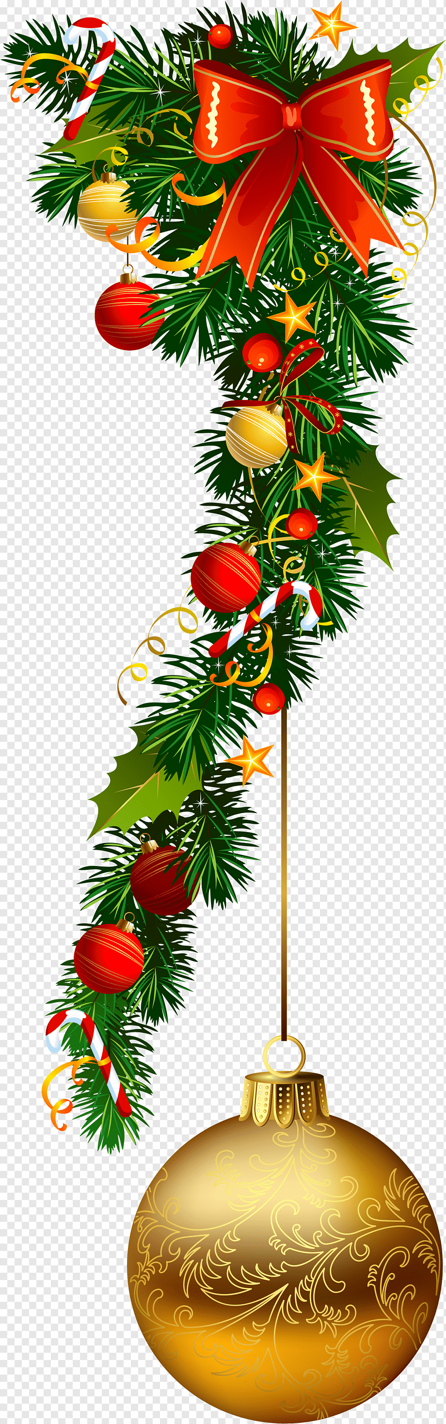 Santa Claus Christmas ornament Christmas decoration Garland, christmas, holidays, decor, branch png