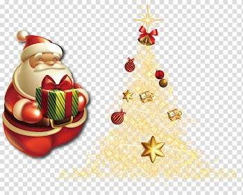 Santa Claus Christmas ornament Christmas tree Gift, Christmas material transparent background PNG clipart