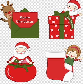 Santa Claus Christmas ornament Gift, Santa Claus and presents transparent background PNG clipart