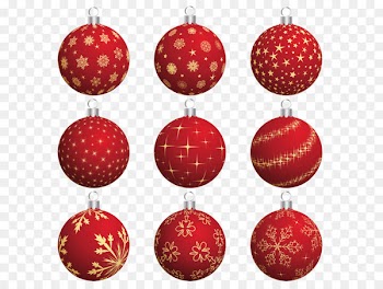 Santa Claus Christmas ornament New Year - Large Transparent Red Christmas Balls Collection PNG Clipart 