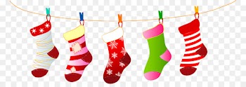 Santa Claus Christmas stocking Sock Christmas decoration - Vector colored socks drying 