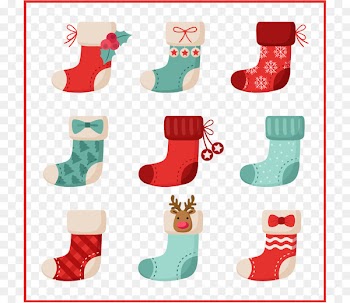 Santa Claus Christmas Stockings Sock Christmas card - Color cute Christmas stockings 