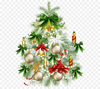 Santa Claus Christmas tree Christmas card Clip art - Gorgeous Christmas Tree 