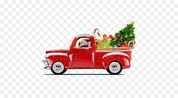 Santa Claus Christmas tree Christmas decoration Truck - Truck Christmas decoration elements 