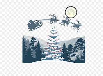 Santa Claus Christmas tree Christmas Eve Reindeer - Christmas Eve scenery 