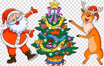 Santa Claus Christmas tree Drawing Christmas lights, Creative Christmas transparent background PNG clipart