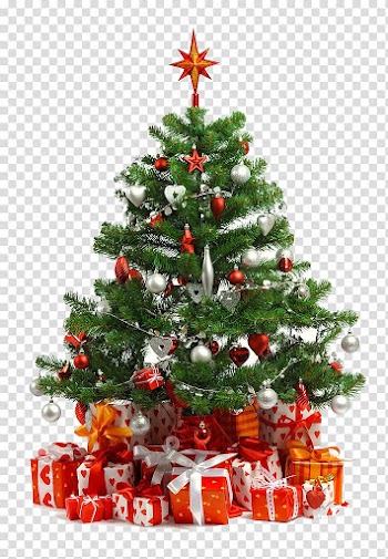 Santa Claus Christmas tree Gift Christmas decoration, Christmas tree and snow transparent background PNG clipart