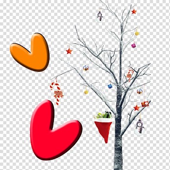 Santa Claus Christmas tree Gift Christmas ornament, Christmas tree covered with gifts and love transparent background PNG clipart