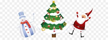 Santa Claus Christmas tree Gift Clip art - Transparent Christmas Santa Tree and Snowman PNG Clipart 