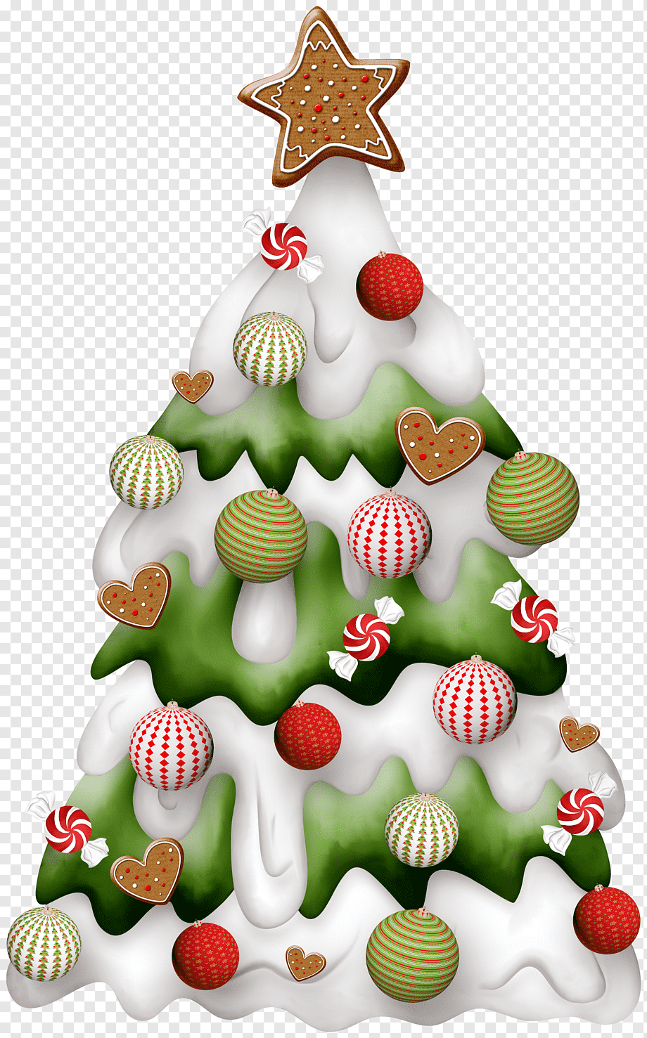Santa Claus Christmas tree Reindeer, Christmas tree, food, holidays, tree Branch png