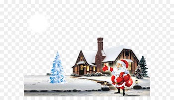 Santa Claus Christmas tree Snowman Christmas gift - Christmas House 