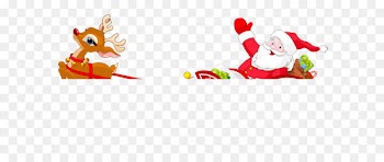 Santa Claus Clip art - Santa and Reindeer with Sled PNG Clipart 