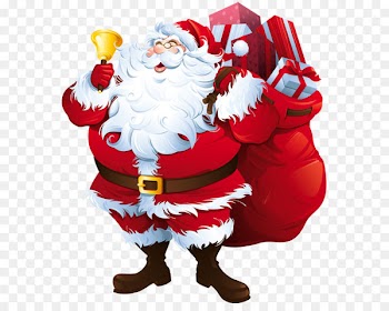 Santa Claus Clip art - Transparent Santa Claus with Big Bag Clipart 