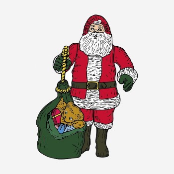 Santa Claus clipart, Christmas vintage | Free Photo - rawpixel