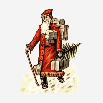 Santa Claus clipart, Christmas vintage | Free Vector - rawpixel