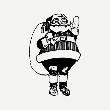 Santa Claus clipart, vintage Christmas | Free PSD Illustration - rawpixel