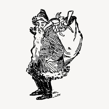 Santa Claus clipart, vintage Christmas | Free Vector - rawpixel