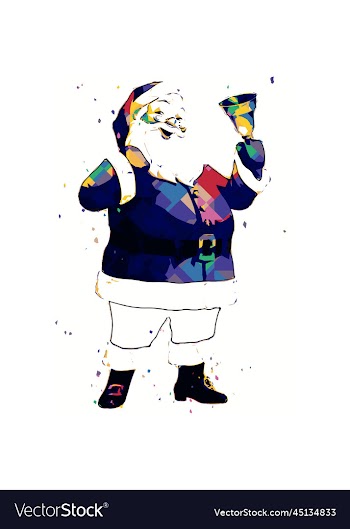 santa claus colorful poster image