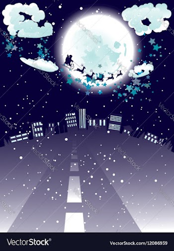 Santa Claus Coming to City6 vector image