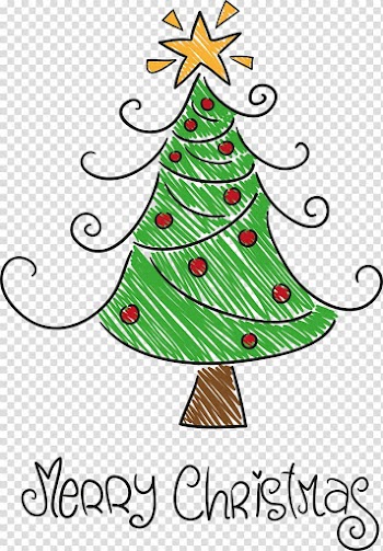 Santa Claus Drawing Christmas tree, Hand-painted Christmas tree transparent background PNG clipart