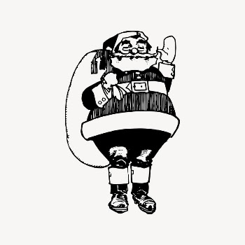 Santa Claus drawing, vintage Christmas | Free Vector Illustration - rawpixel