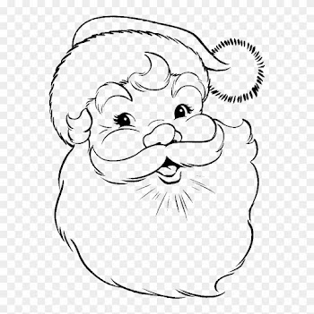 Santa Claus Face Coloring Pages Face Of Santa Claus - Draw Santa Claus Face