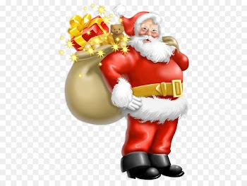 Santa Claus Father Christmas Clip art - Transparent Santa Claus with Gifts PNG Clipart 