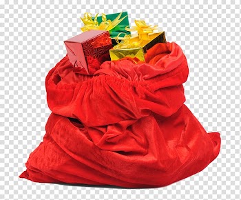 Santa Claus Gift Christmas Bag, bag transparent background PNG clipart