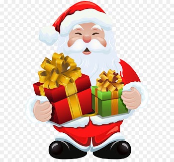 Santa Claus Gift Christmas Clip art - Santa Claus with Gifts PNG Clipart Image 