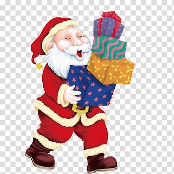 Santa Claus Gift Christmas, Santa Claus transparent background PNG clipart