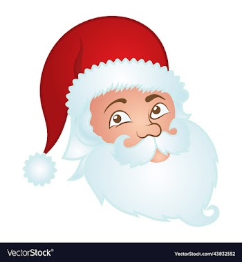 santa claus hat and beard winter holidays