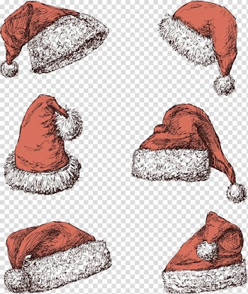 Santa Claus Hat Christmas, Santa Claus hat transparent background PNG clipart