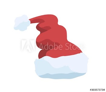 Santa claus headdress flat vector illustration