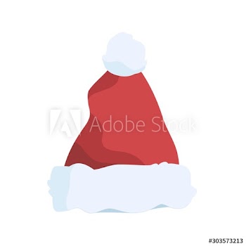Santa claus headwear flat vector illustration