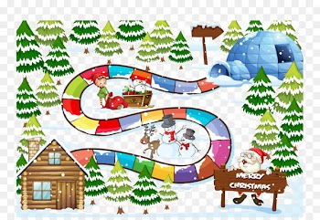 Santa Claus Igloo Christmas Board game Illustration - Forest ladder diagram 