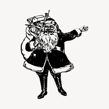 Santa Claus illustration clipart vector. | Free Vector - rawpixel