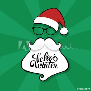 Santa Claus mask with hat and beard