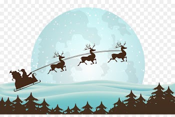 Santa Claus Mrs. Claus Rudolph Christmas - Santa and elk 