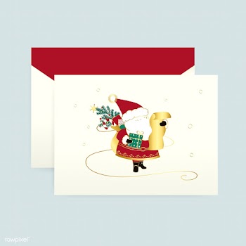 Santa Claus on a Christmas card vector | Free stock vector - 503504