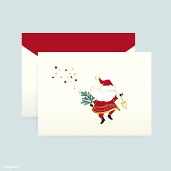 Santa Claus on a Christmas card vector | Free stock vector - 503515