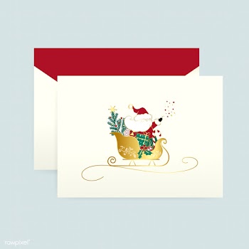 Santa Claus on a Christmas card vector | Free stock vector - 503516
