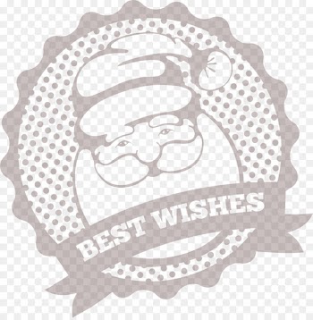 Santa Claus Paper Seal - Small clean grey seal 