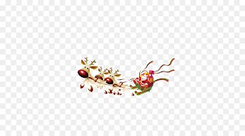 Santa Claus Paper Wedding invitation Template Christmas - Three deer pull carts decorative material 
