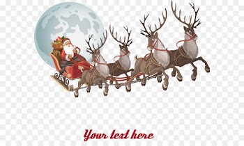 Santa Claus parade Clip art - Christmas reindeer and Santa Claus 